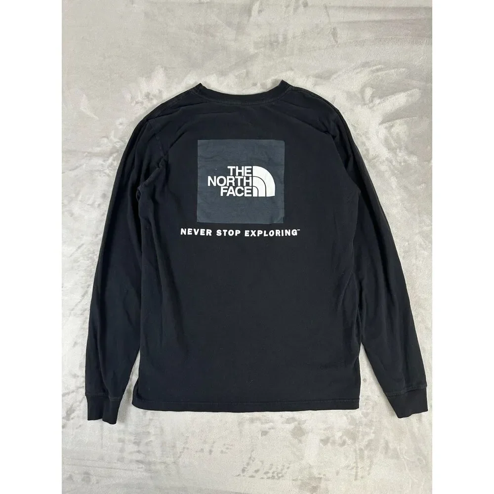 The North Face Black T-shirt Double-sided Long‎ Sleeve Size M